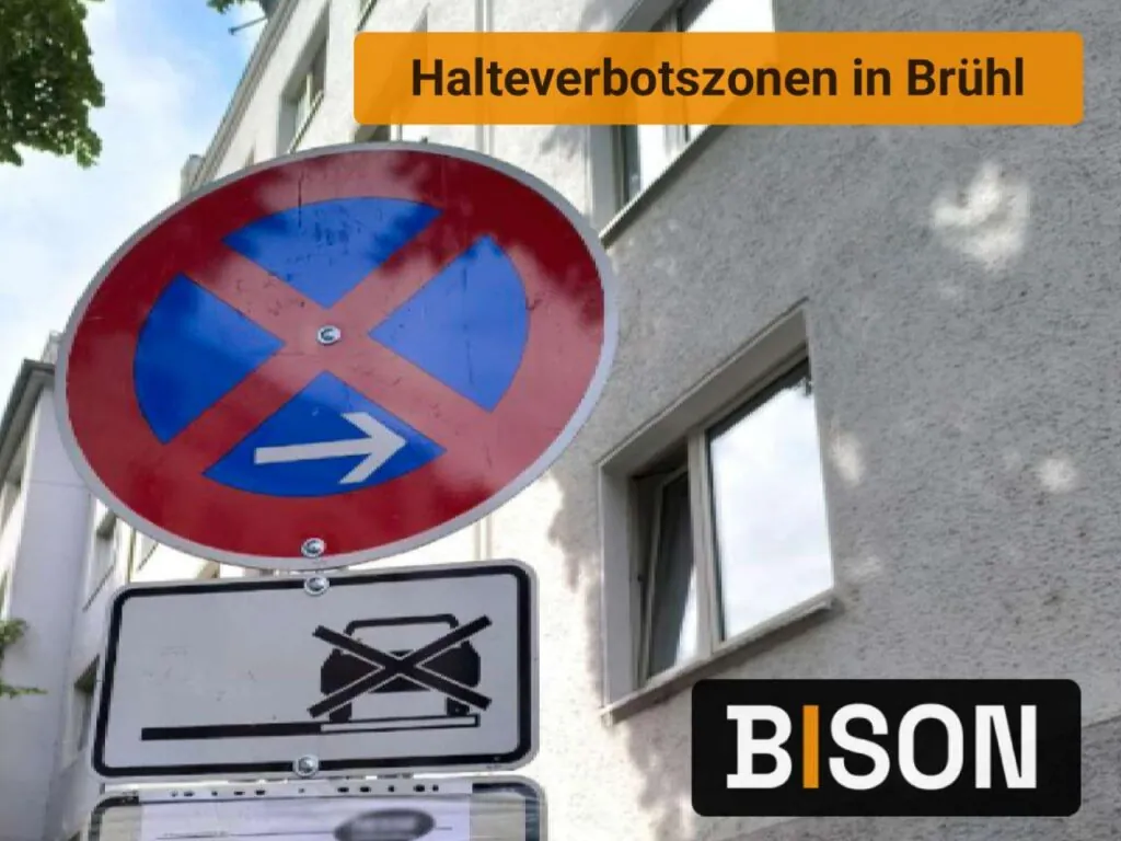 Offizielle Halteverbotszone für den Umzug in Brühl – Bison-Transport